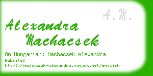 alexandra machacsek business card